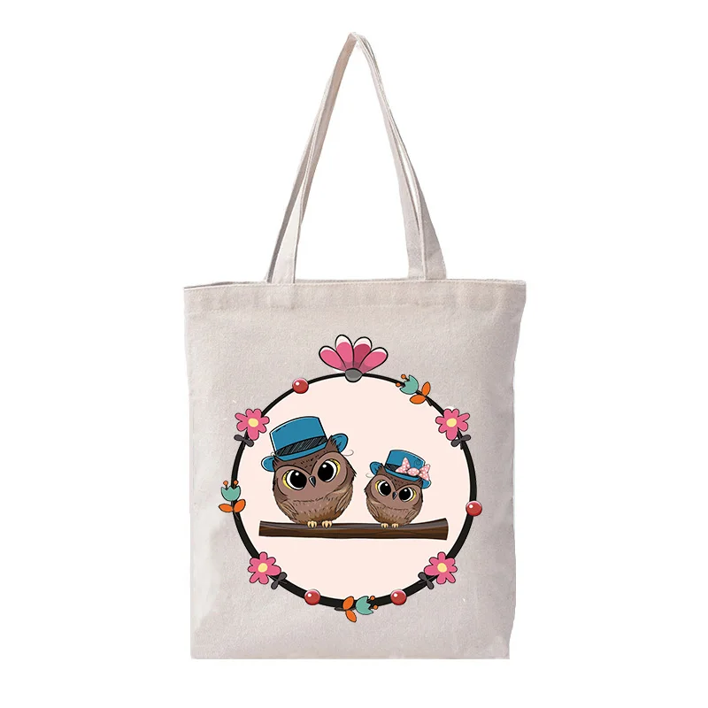 

Canvas Tote Bag Eco Shopping Bag Daily Use Foldable Storage Handbag Large Capacity Cloth Cotton Shoulder Bag For Women Gift