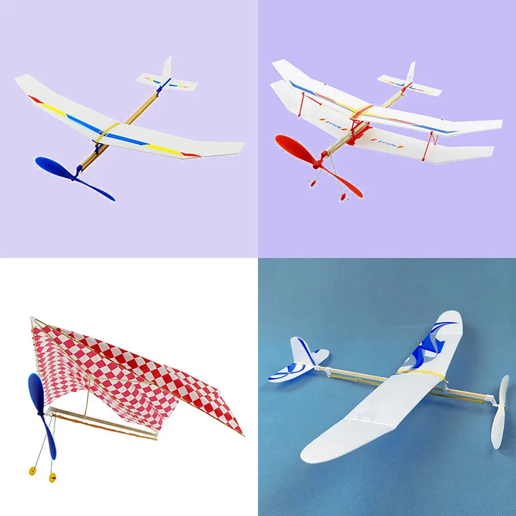 

Tianchi Tianchi II Wing Rubber Band Power Glider Biplane Model Airplane Assembled Plane Toy