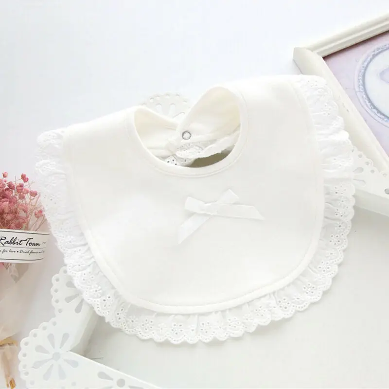 Emmaaby/модное однотонное полотенце для новорожденных; для малышей; для маленьких мальчиков и девочек; Детский Нагрудник слюнявчик; кружевное полотенце с бантом
