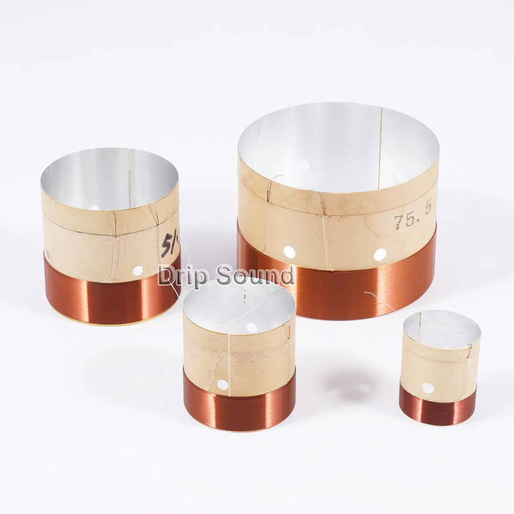 2шт 25 5/35 5/38 5/49 5/51 5/65 5/75 5 мм Core Bass Voice Coil ASV белый алюминиевый низкочастотный