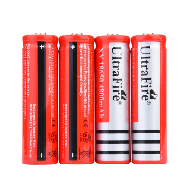 3.7v 4800mah 18650 Li-ion Battery With Charger 18650battery 4