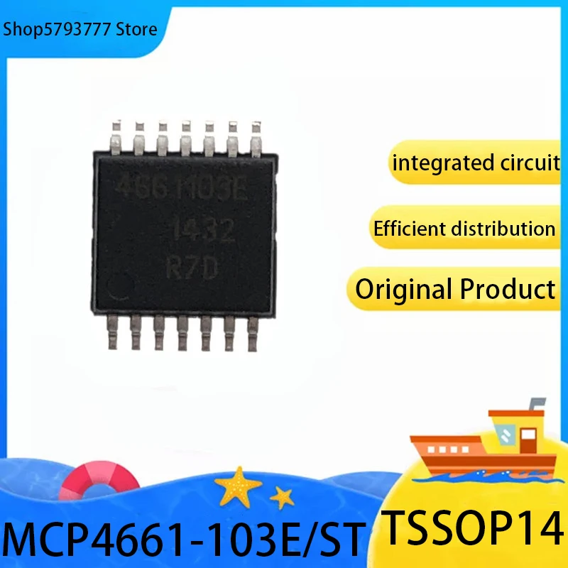 2PCS-20PCS New original authentic MCP4661-103E/ST TSSOP-14 MCP4661 TSSOP14 | Электроника