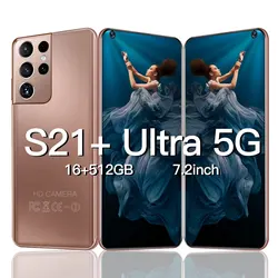Smartphone S21 + Ultra 5G, Version globale, téléphone portable, 7.3 pouces, 6800mAh, 24mp + 48mp, 12 go + 512 go 