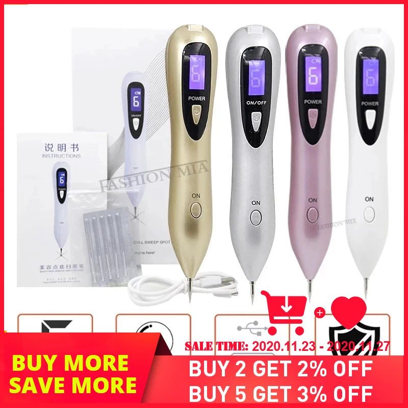 

6 level Spot Remover Laser Plasma Pen Skin Care Mole Removal Dark Skin Wart Tattoo Removal Tool Laser Plasma Beauty Care gun