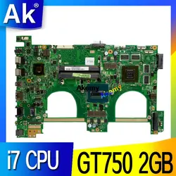 AK N550JV для ASUS N550jv N550JK N550J N550JX Материнская плата ноутбука i5 процессор GT850 2 Гб GPU материнская плата тесты новая материнская плата