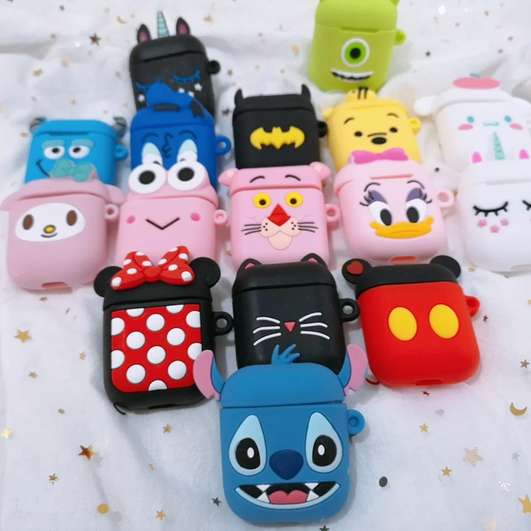 

Earphone Case For Apple AirPods Silicone Headphone Cases For Airpods 2 Bluetooth Wireless Cute Cartoon Protective Cover