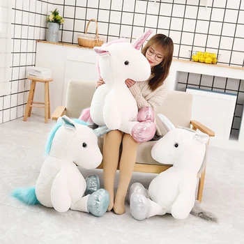

New Large 60/80cm Cute Soft Unicorn Animal Plush Toy Stuffed Toy Girl Gift Children's Toy Sofa Pillow Cushion Home Decoration
