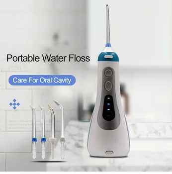 

New design 3 Modes Cordless Oral Irrigator Water Dental Flosser USB Rechargeable Water Jet Floss Tooth Pick 4 Jet Tips