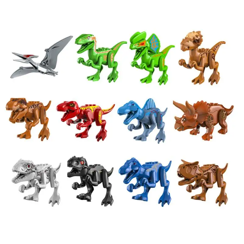 

Children Toys DIY Puzzle Group Early Educational Tyrannosaurus Rex World Park Dinosaur Model Building Block Kids Boy Gift