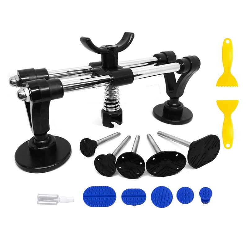

Auto Body Repair Tool, Car Dent Puller with Double Pole Bridge Dent Puller, Glue Puller Tabs, Glue Shovel for Auto Dent Removal,