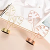 Leaf-shaped Hollow Photo Clip Place Card Holders Table Number Stand Table Card Clip for Weddings Party Restaurants Banquet Home 4