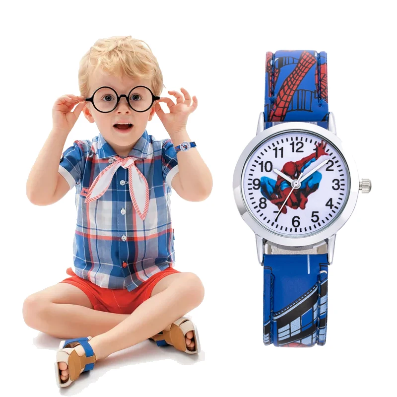 

SpiderMan Watch Cute Cartoon Watch Kids Watches Rubber Quartz Watch Gift Children Hour reloj montre relogio relogio infantil