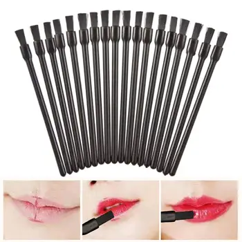

100 Pcs Disposable Lip Gloss Brushes Lipstick Wands Applicator Flat Brush Makeup Cosmetic Tools