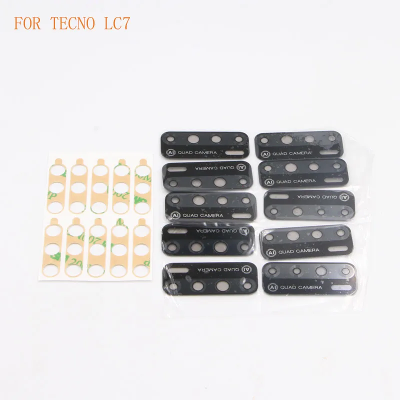 10PCS Back Rear Camera Glass Lens For TECNO KE5 KE6 A45 CA8 ID6 LB7 LC7 P51 Camera Glass Lens Glass + Sticker Replacement Repair