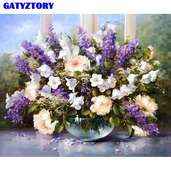 

Frameless Acrylic Picture Lavender DIY Painting By Numbers Kits Drawing Paint On Canvas Wall Art For Home Decor Artwork 40x50cm