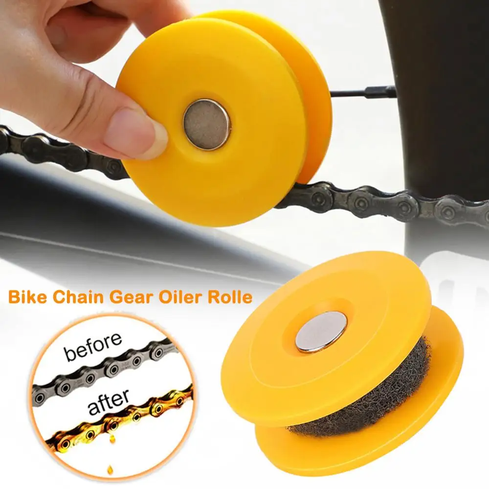 

Bike Chain Oiler Lubricating Cycling Gear Roller Gadget Practical Tool Bike Accessories Bicycle Chain Repair Tools