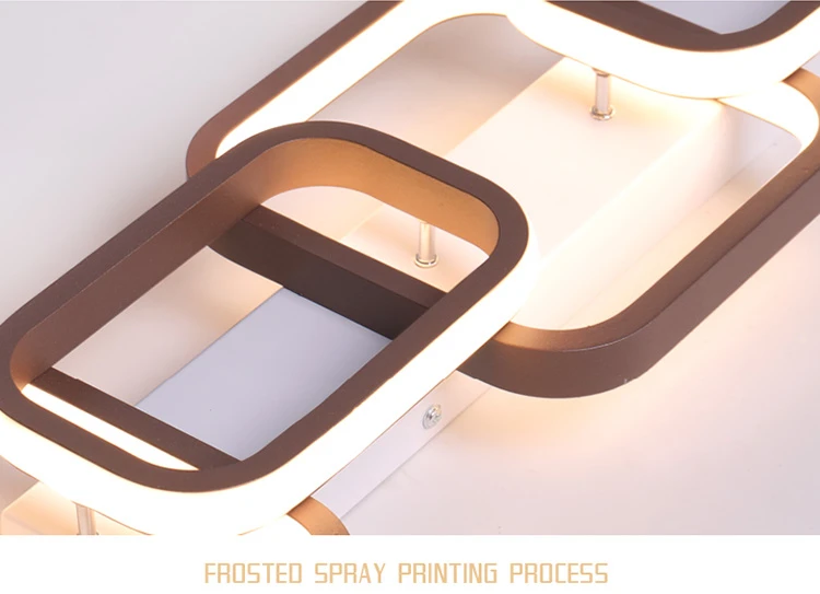 Luminária de Teto Quadrada com Anel para Sala de Estar Quarto e Domésticos com Leds Modernos 12 sala de estar, quarto e domésticos com leds modernos