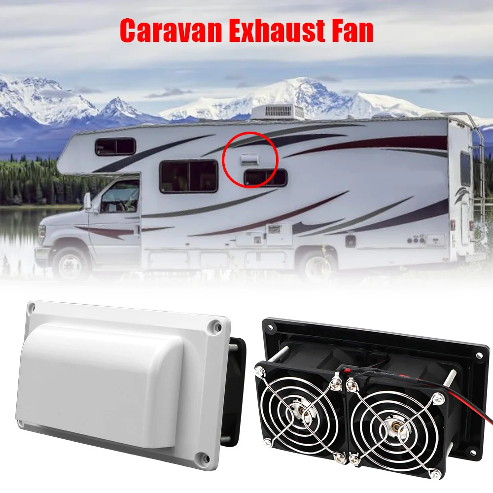 HugeAuto Cooling Exhaust Fan 12V for RV Caravan Air Vent Ventilation for Motorhome 
