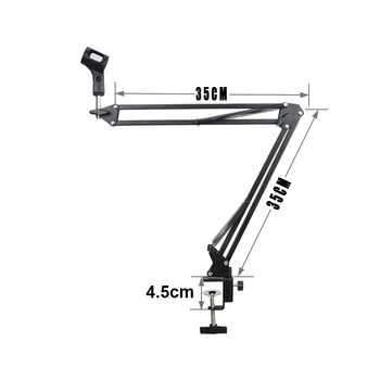 

MDZ-005A High Quality Condenser Sound Recording Microphone stand with Shock Mount for Radio Braodcasting Singing 4 Color