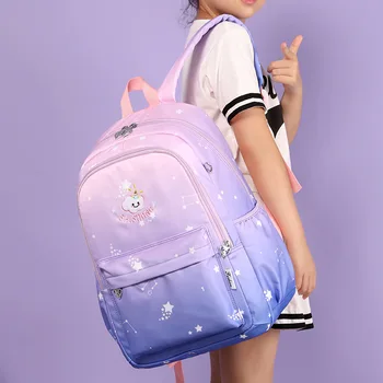

Gradient Color Backpacks School Bags for Girls School Bag Children Backpack Kids Bags Princess mochilas