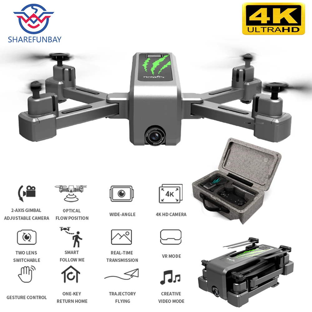 

Drone 4k HD wide-angle camera 1080p WIFI FPV height can keep sailing for 20 minutes VR mode Quadcopter H5 drone VS E520S drone
