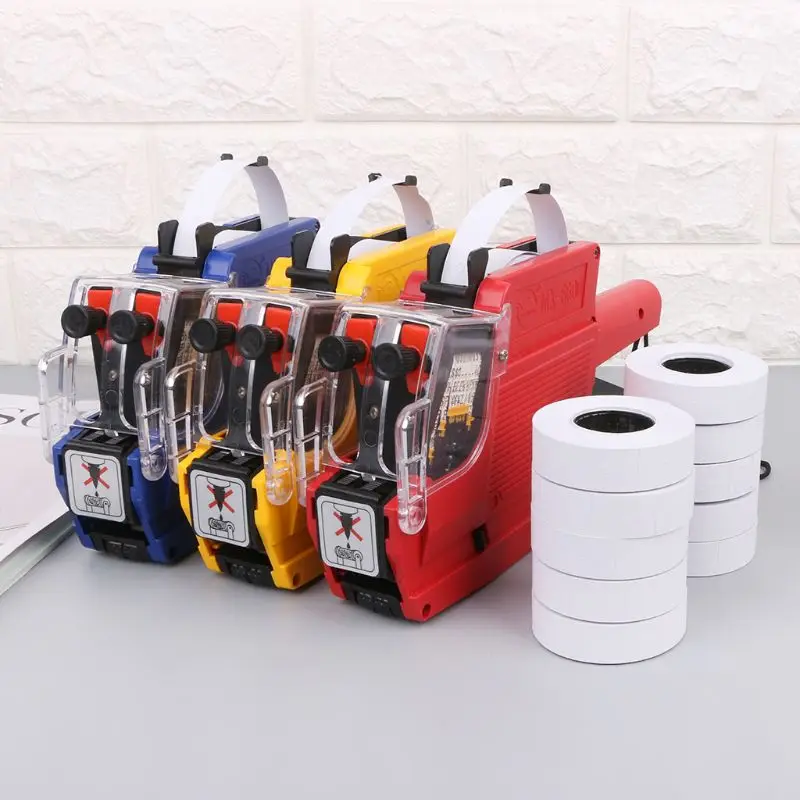 10 Rolls Price Label Paper Refill Tag Mark Sticker Double Row For MX-6600 Labeller Gun W91A