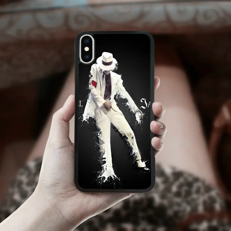Чехлы для iphone XS Max PC из ТПУ и твердого пластика задняя сумка для мобильного телефона 6,5 дюймов Задняя крышка мягкая оболочка Майкл Джексон певица