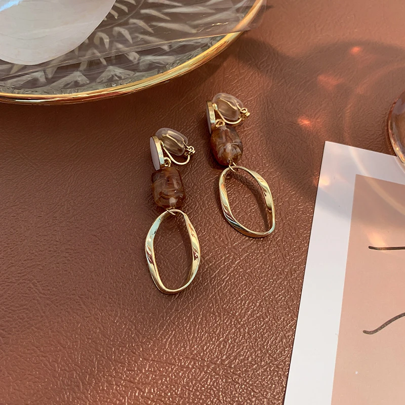 Korean Women's Clip on Earrings No Pierced Cuff Earrings Fashion Jewelry