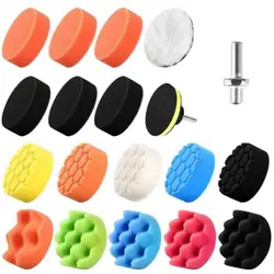19 pçs/set polimento ferramenta de limpeza de disco fácil de aplicar sem esforço 3 Polegada espuma do carro almofada de polimento disco para casa
