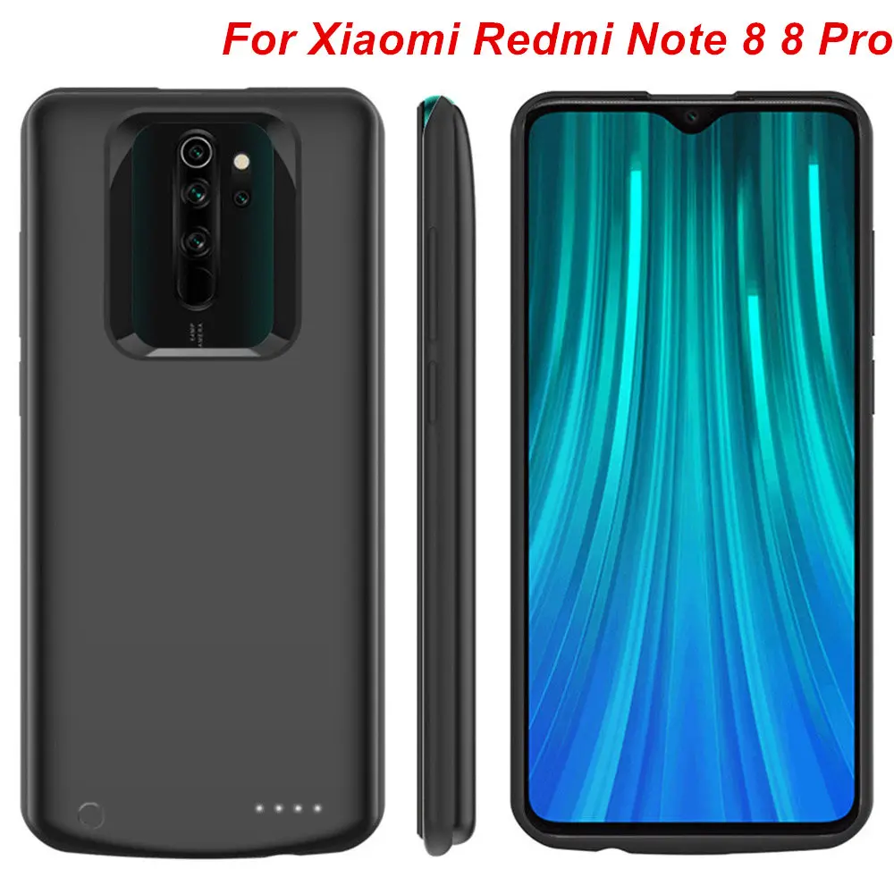 6500 мА/ч для Xiaomi Redmi Note 8, чехол с аккумулятором, чехол для телефона, умный внешний аккумулятор для Xiaomi Redmi Note 8 Pro, чехол для зарядного устройства