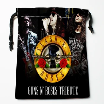 

New Arrival Guns N Roses Modern Picture Drawstring Bags Custom Storage Printed Receive Bag Type Bags Storage Bags Size 18X22cm