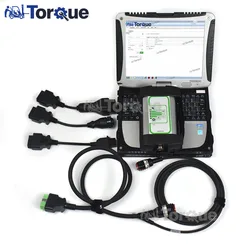 Interface d'outils de Diagnostic pour Volvo Vocom 88890300 PTT dev2, pour Volvo/Renault/UD/Mack VOCOM 1, outil + ordinateur portable CF19 