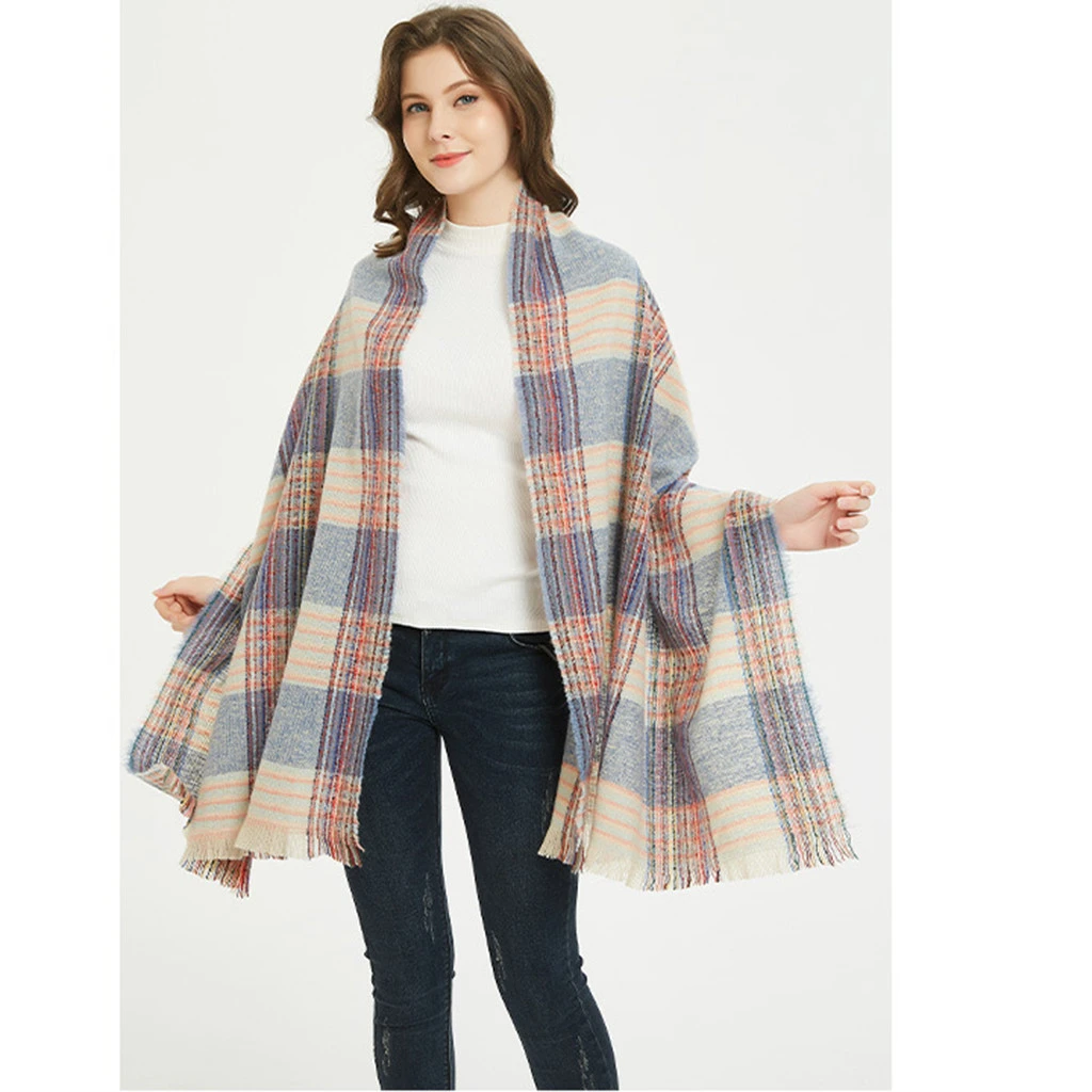 Hot 2019 New Spring Winter Scarf For Women Plaid Warm Cashmere Scarves Shawls Female Wraps Blanket Lady 919