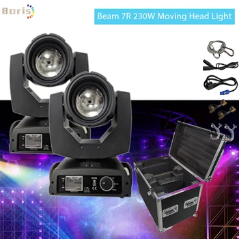 

No Tax 2pcs in flightcase 230W 7R Beam Head Lights Sharpy Beam Moving Head Sharpies 7R Light Dj Effect Beam Sharpy Light Lyre