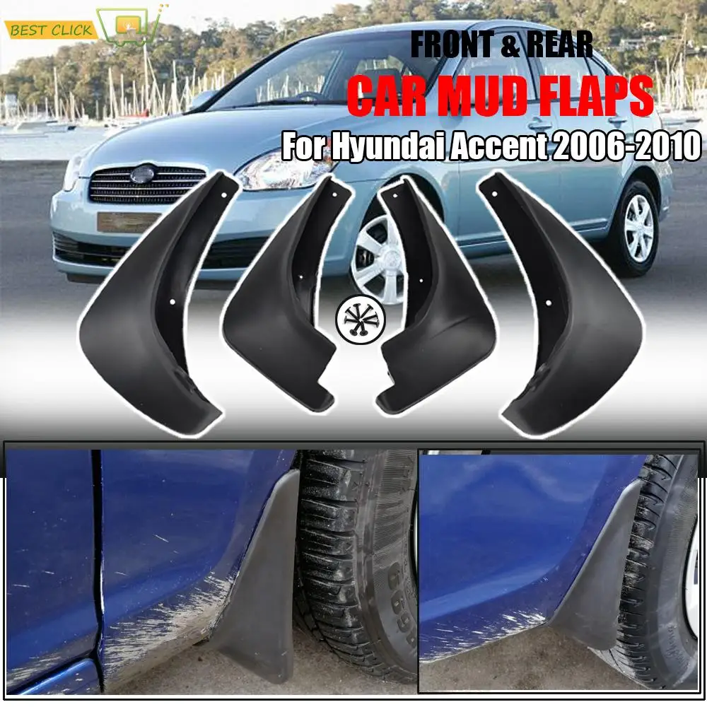 Car Mudflaps Mud Flaps Splash Guards Mudguards For Hyundai Accent 2006 2007 2008 2009 2010 GLS Dodge Attitude Verna Era Brio