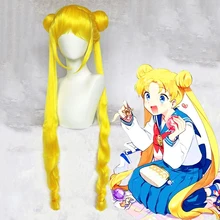 Аниме Сейлор Мун Косплей парики Usagi Tsukino косплей парик термостойкий синтетический парик волосы Хэллоуин карнавальные вечерние женские парики