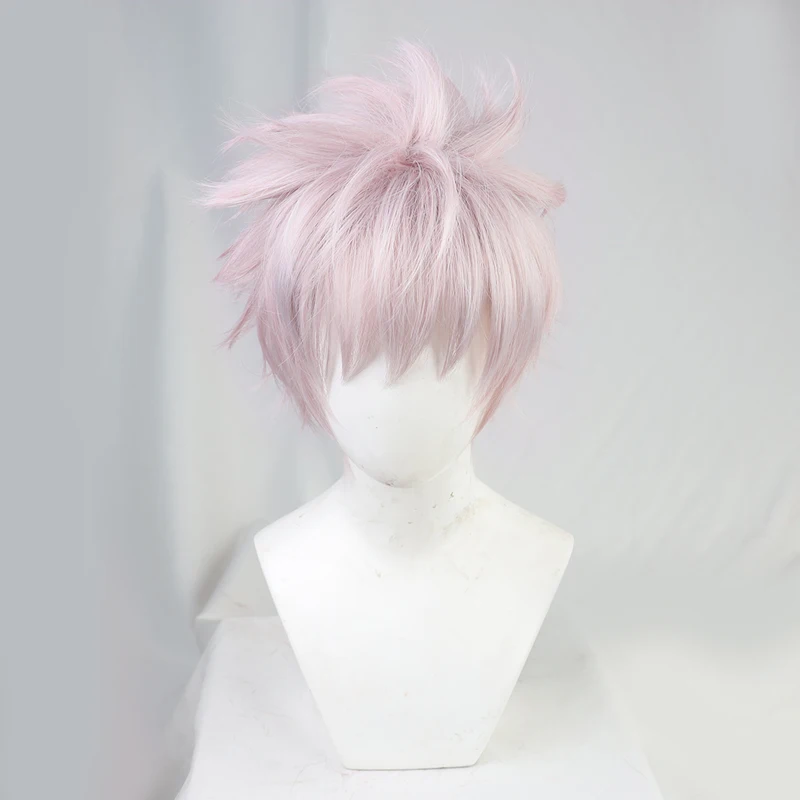 Аниме Kemono Jihen Tademaru Косплей Shiki парик короткий розовый термостойкий из