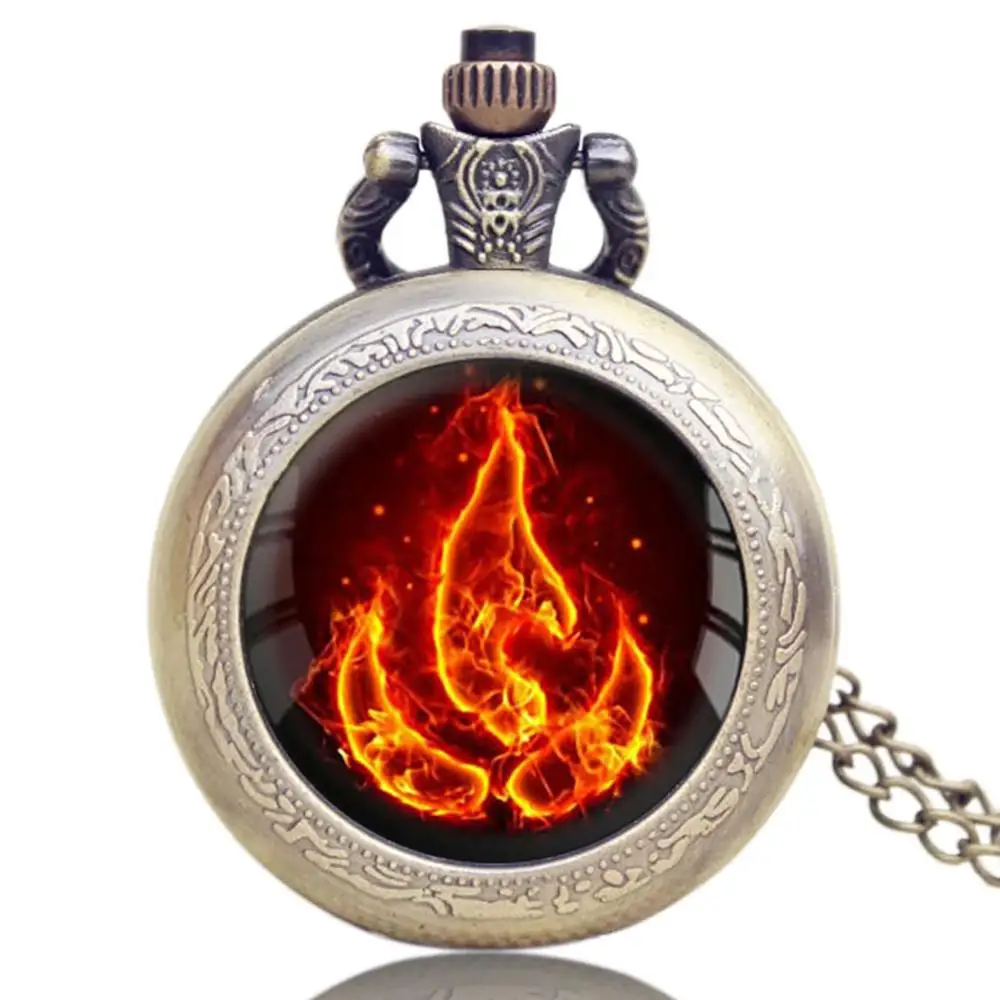 Antique Quartz Pocket Watch world of warcraft Women Men Watches Necklace Pendant with Chain Fob Clocks 3