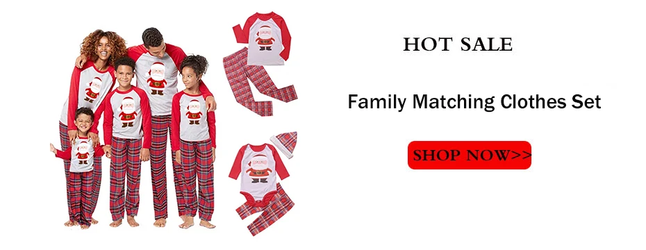 Family Christmas Pajamas Xmas Deer Print Family Matching Clothes Adult Women Man Kids Christmas Pjs Clothing Outfits