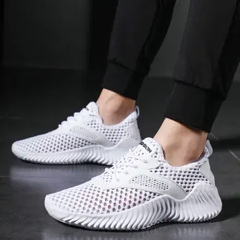 

Mesh Sneakers Casual Shoes Men White Sport Shoes Breathable Man Ultra Light Sneakers Mens Sweat-Absorbant Comfortable Sneakers