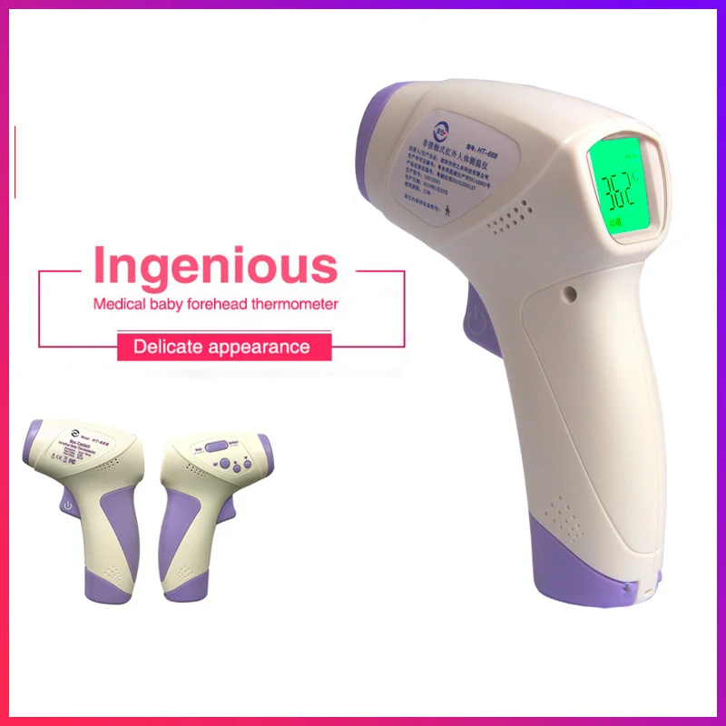 

Infrared Human BodyThermometer Non-contact Thermometer Gun Type Household Electronic Forehead Thermometer CE Inventory