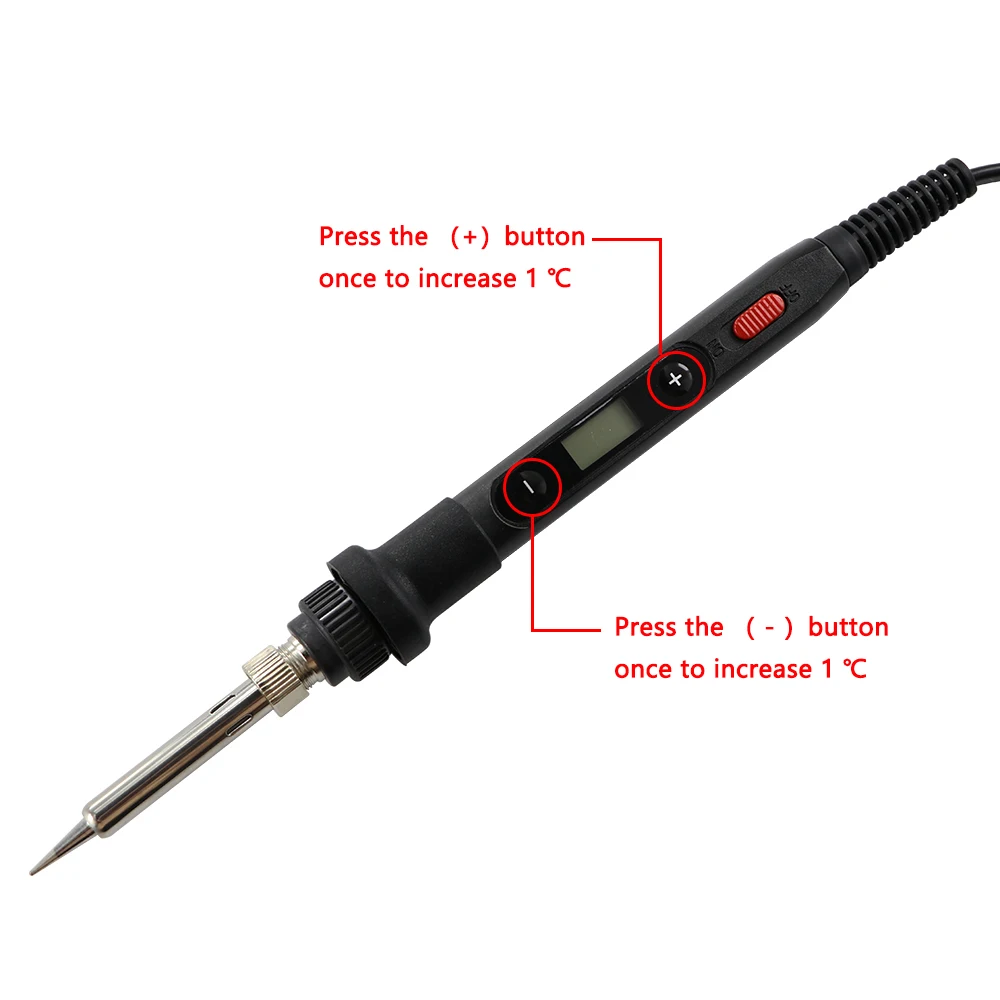 80W Tin Soldering Iron Temperature Adjustable Welding Tool With Electric Soldering Iron Tips And Desoldering Pump Repair Tools soldering irons & stations