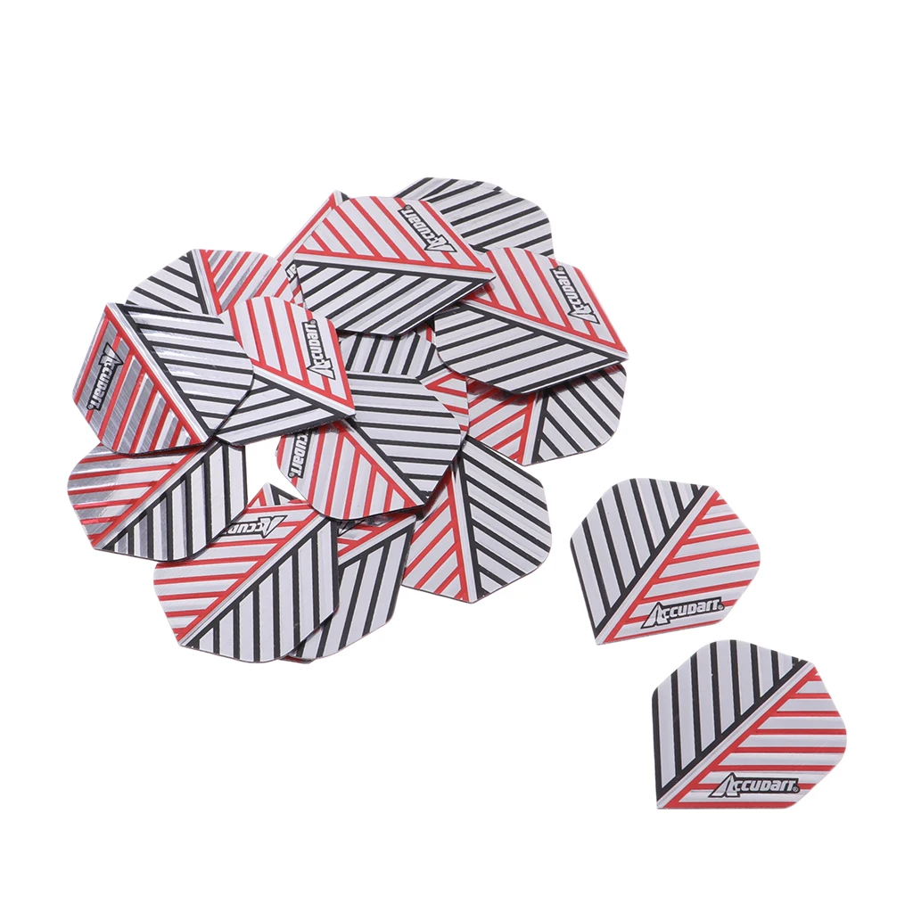 MagiDeal 20pcs Dart Flights Standard Geometric Patterns Darts Flights Protectors for Steel / Soft Tip DIY Darts Accessories