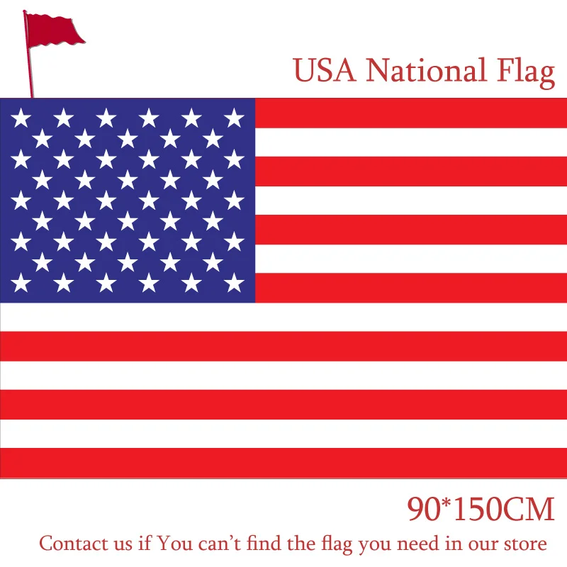 

Free shipping 90x150cm 60x90cm American Flag Polyester US Flag USA Banner National Pennants Flag of United States