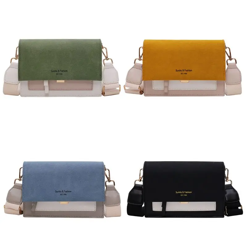 

2020 Women Leather Contrast Color Handbag Shoulder Lady Crossbody Bag Tote Satchel
