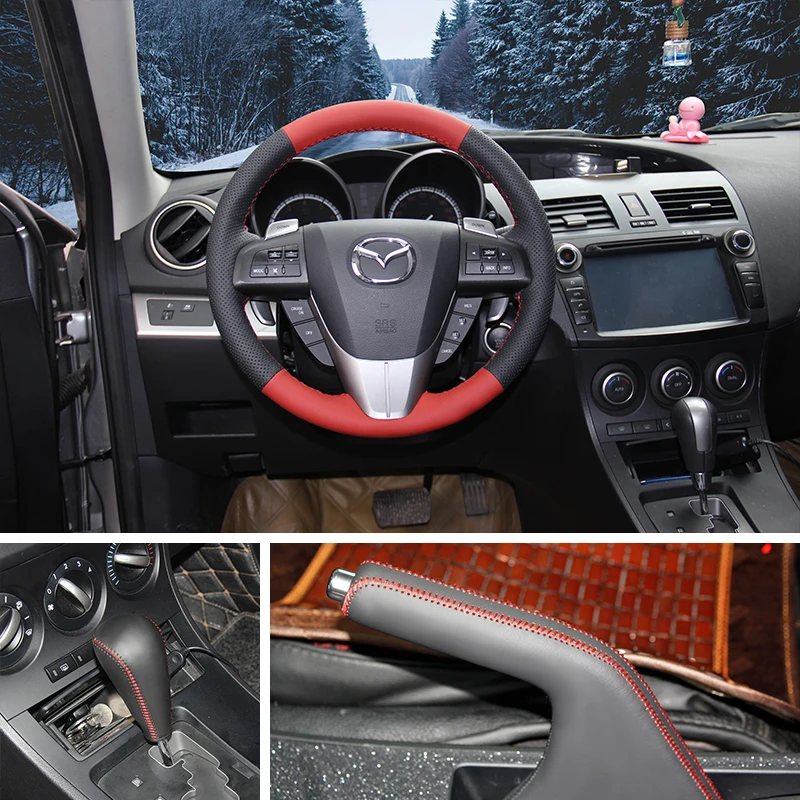 Оплетка на руль для Mazda 3 Axela 2008 2013 CX 7 CX7 2010 2016 5 2011 6 GH|Чехлы руль| |