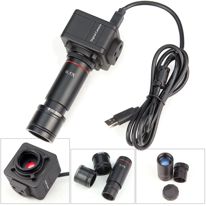 SRATE бренд 5.0MP HD Микроскоп USB Цифровой электронный окуляр с c креплением 0.5X адаптер