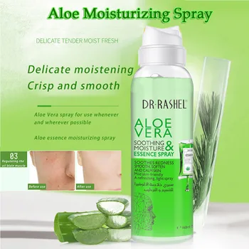 

New Aloe Moisturizing Spray Aloe Vera Soothe Smooth Essence Toner 160ml Aloe Anti-acne Whitening Spray Gentle Skincare 2020