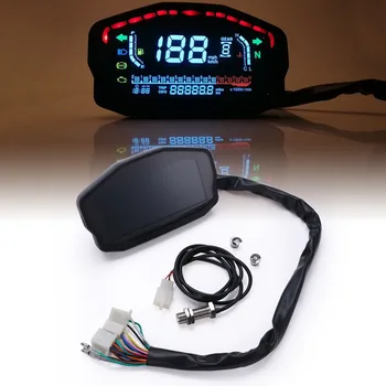 

Hot Easy Install Motorcycle Speedometer LCD Screen Tachometer Digital Odometer Universal LED Backlight Auto For 2 4 Cylinders