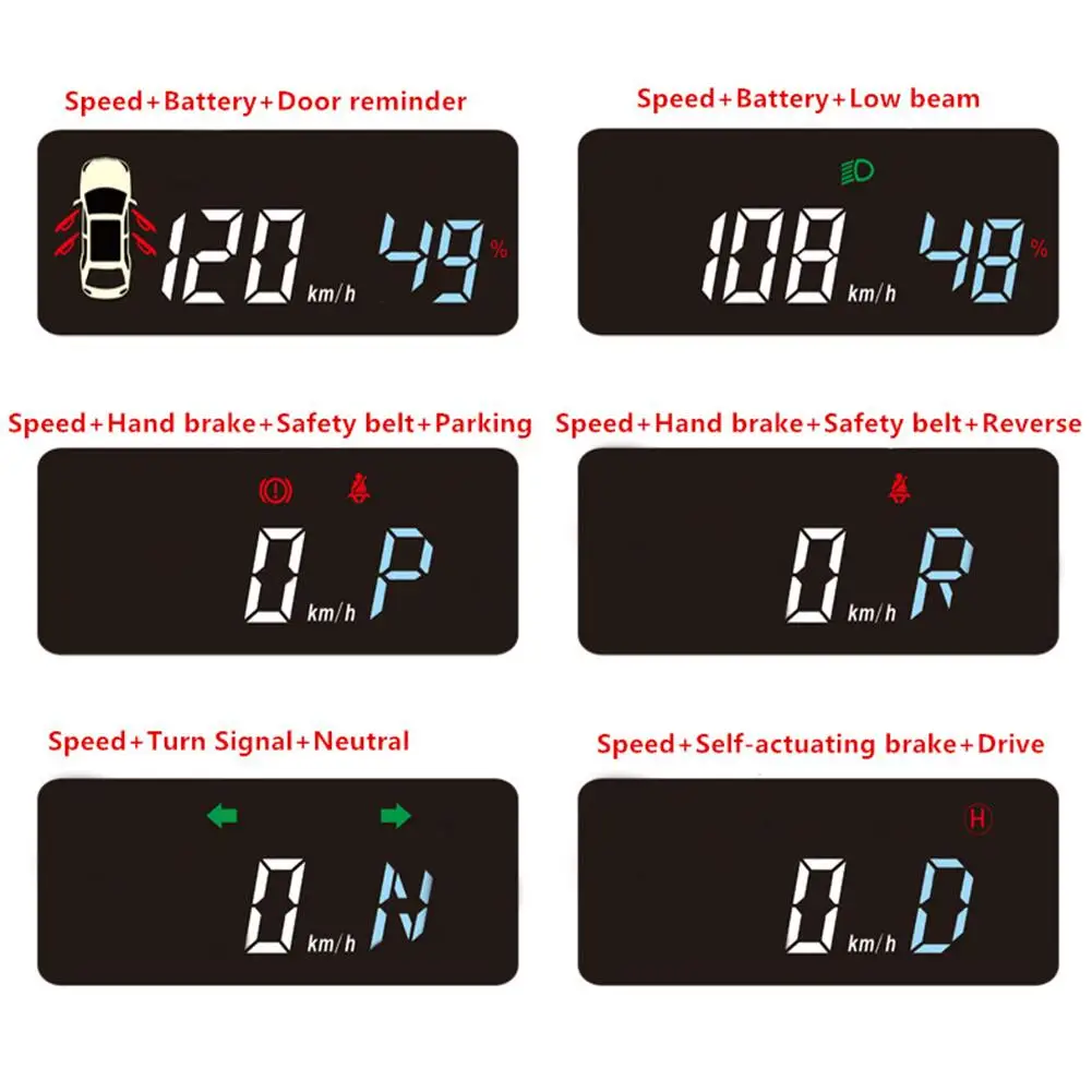 Pull Model3 HUD 12V Head-up Display Vehicle Speed